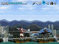 une photo d'Ã©cran de Shinobi X sur Sega Saturn